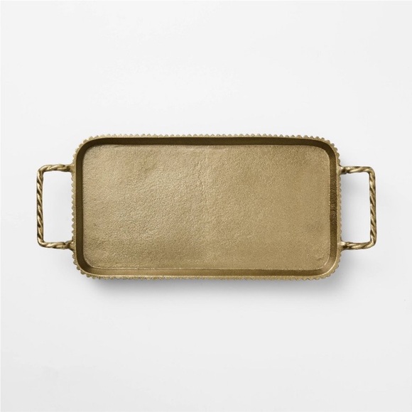 STUDIO MCGEE NWT brass footed tray with handles -16.75” - Picture 4 of 7